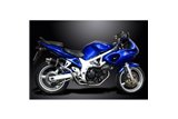 SUZUKI SV650 98-02 SISTEMA DI SCARICO COMPLETO 2-2 SILENZIATORI OVALI IN CARBONIO DA 225 MM