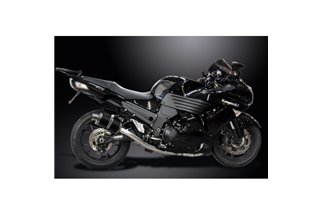 KAWASAKI ZZR1400 08-11 SISTEMA DI SCARICO 4-2 SILENZIATORI OVALI IN CARBONIO DA 225 MM