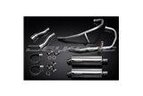 SISTEMA DI SCARICO COMPLETO 2-2 KAWASAKI GPZ500S SILENZIATORI BSAU OVALI INOX DA 350 MM