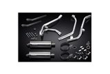 SUZUKI SV650 98-02 SISTEMA DI SCARICO COMPLETO 2-2 SILENZIATORI BSAU OVALI INOX DA 350 MM