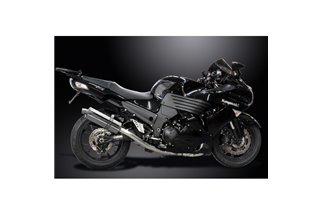 KAWASAKI ZZR1400 08-11 SISTEMA DI SCARICO 4-2 350MM SILENZIATORI BSAU OVALI INOX