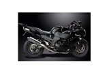 KAWASAKI ZZR1400 08-11 SISTEMA DI SCARICO 4-2 350MM SILENZIATORI BSAU OVALI INOX