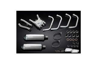 SISTEMA DI SCARICO COMPLETO YAMAHA XJR1200 4-2 SILENZIATORI BSAU XOVAL IN TITANIO DA 343 MM