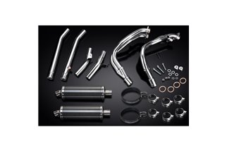 SUZUKI GSX1300R HAYABUSA 99-07 DECAT SCARICO COMPLETO 4-2 350MM CARBONIO OVALE BSAU