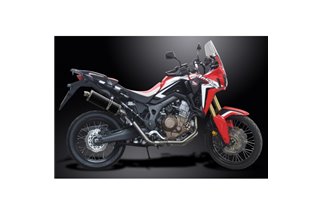 HONDA CRF1000L AFRICA TWIN 16-19 SCARICO COMPLETO 350MM CARBONIO OVALE BSAU SILENZIATORE