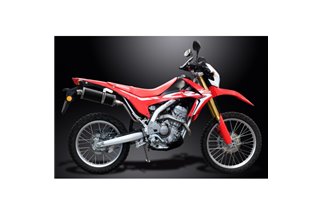 SISTEMA DI SCARICO COMPLETO HONDA CRF250L 2017-2020 SILENZIATORE BSAU OVALE IN CARBONIO DA 350 MM