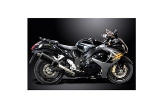 SUZUKI GSX1300R HAYABUSA 08-20 SISTEMA DI SCARICO 4-2 350MM CARBONIO OVALE BSAU