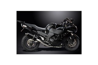 KAWASAKI ZZR1400 08-11 SISTEMA DI SCARICO 4-2 350MM CARBONIO OVALE BSAU SILENZIATORI