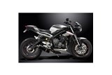 TRIUMPH STREET TRIPLE 765RS 2017-20 SISTEMA DI SCARICO COMPLETO OVALE 450MM CARBONIO