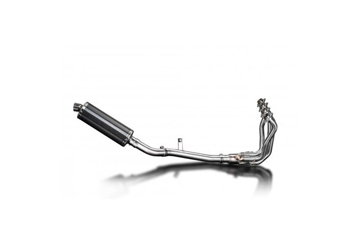 KAWASAKI Z900 20-23 FULL 4-1 EXHAUST SYSTEM 350MM CARBON OVAL BSAU SILENCER