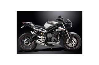 TRIUMPH STREET TRIPLE 765RS 2017-20 SISTEMA DI SCARICO COMPLETO 260MM XOVAL TITANIO