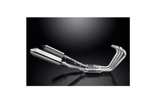 XJR1300 2004-2006 / TRI-OVAL 320MM (13 INCH) L/H + R/H SILENCERS 4-2 COMPLETE SYSTEM 304 STAINLESS S