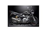 XJR1300 2004-2006 / TRI-OVAL 320MM (13 POLLICI) L/H + R/H SILENZIATORI 4-2 SISTEMA COMPLETO 304 ACCIAIO INOX