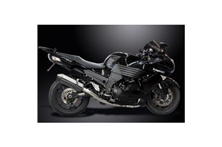 KAWASAKI ZZR1400 08-11 SISTEMA DI SCARICO 4-2 320MM SILENZIATORI TRI BSAU INOX