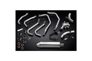 HONDA VFR800FI 98-01 FULL EXHAUST SYSTEM 320MM STAINLESS TRI BSAU SILENCER