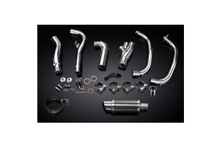 KAWASAKI NINJA 300 2013-19 SCARICO COMPLETO 2-1 SILENZIATORE TONDO IN CARBONIO DA 200 MM