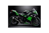 KAWASAKI NINJA 300 2013-19 SCARICO COMPLETO 2-1 SILENZIATORE TONDO IN CARBONIO DA 200 MM