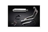 SUZUKI GS500 E/F 1989-2009 FULL 2-1 EXHAUST SYSTEM 320MM STAINLESS TRI SILENCER