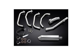 SUZUKI GSX750F SPORTS 98-06 FULL EXHAUST SYSTEM 320MM STAINLESS TRI SILENCER