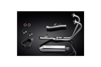 HONDA CB500 SPORT 1994-2003 SISTEMA DI SCARICO COMPLETO 320MM SILENZIATORE TRIPOLARE IN ACCIAIO INOX