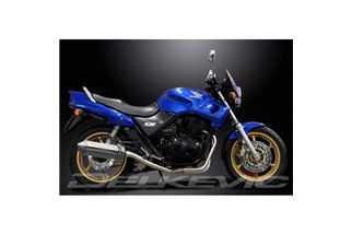 HONDA CB500 SPORT 1994-2003 SISTEMA DI SCARICO COMPLETO 320MM SILENZIATORE TRIPOLARE IN ACCIAIO INOX