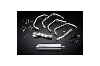 SISTEMA DI SCARICO COMPLETO KAWASAKI ZR7S SILENZIATORE TRI BSAU INOX DA 320 MM