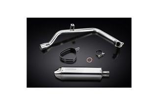 SISTEMA DI SCARICO COMPLETO HONDA CB125F 2015-2018 SILENZIATORE TRI BSAU INOX DA 320 MM