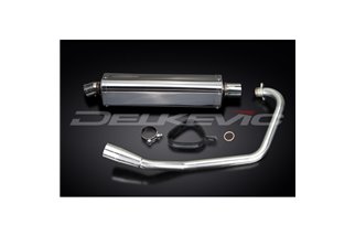 HONDA CB125 2008-2015 SCARICO COMPLETO 420MM SILENZIATORE INOX TRI-OVALE