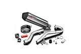 SUZUKI DR350 1990-1999 SCARICO COMPLETO 343MM X-OVAL SILENZIATORE INOX CAN