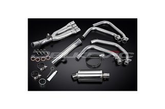 HONDA CBR600F 91-98 SISTEMA DI SCARICO COMPLETO 4-1 SILENZIATORE OVALE INOX DA 225 MM