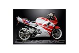 HONDA CBR600F 91-98 SISTEMA DI SCARICO COMPLETO 4-1 SILENZIATORE OVALE INOX DA 225 MM