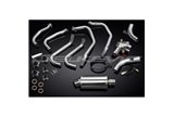 SISTEMA DI SCARICO COMPLETO HONDA VFR800FI 98-01 SILENZIATORE OVALE INOX DA 225 MM