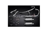 SISTEMA DI SCARICO COMPLETO 2-2 KAWASAKI GPZ500S SILENZIATORI OVALI INOX DA 225 MM