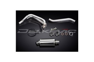 YAMAHA TDM850 91-01 SISTEMA DI SCARICO COMPLETO SILENZIATORE OVALE INOX DA 225 MM