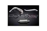 YAMAHA TDM850 91-01 SISTEMA DI SCARICO COMPLETO SILENZIATORE OVALE INOX DA 225 MM