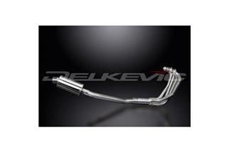 SUZUKI GSX600F 97-06 SISTEMA DI SCARICO COMPLETO 4-1 SILENZIATORE OVALE INOX DA 225 MM