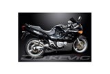 SUZUKI GSX600F 97-06 SISTEMA DI SCARICO COMPLETO 4-1 SILENZIATORE OVALE INOX DA 225 MM