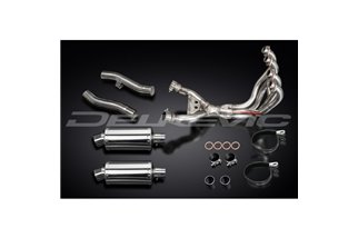 KAWASAKI ZZR400/600 1990-2009 SISTEMA DI SCARICO COMPLETO 4-2 SILENZIATORI INOX DA 225 MM