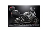 SUZUKI GSX1250FA 2010-16 SISTEMA DI SCARICO COMPLETO SILENZIATORE OVALE INOX DA 225 MM