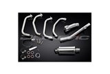 SUZUKI GSX750F SPORTS 98-06 FULL EXHAUST SYSTEM 225MM STAINLESS OVAL SILENCER