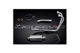 HONDA CBF500-A-ABS 2004-08 SISTEMA DI SCARICO COMPLETO SILENZIATORE OVALE INOX DA 225 MM