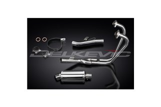 HONDA CB500 SPORT 1994-2003 SISTEMA DI SCARICO COMPLETO SILENZIATORE OVALE INOX DA 225 MM