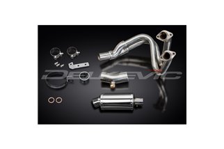 KAWASAKI ER6N ER6F 2012-16 SISTEMA DI SCARICO COMPLETO SILENZIATORE OVALE INOX DA 225 MM