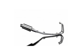 KAWASAKI 250R NINJA 2008-2013 FULL EXHAUST 2-1 225MM OVAL STAINLESS SILENCER