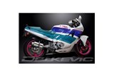 SISTEMA DI SCARICO COMPLETO HONDA CBR600F 1987-1990 SILENZIATORE OVALE INOX DA 225 MM