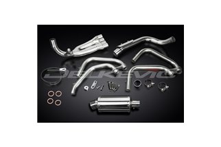 HONDA CB600F HORNET 1998-02 SISTEMA DI SCARICO COMPLETO SILENZIATORE OVALE INOX DA 225 MM