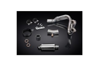 KAWASAKI ER6N ER6F 2006-11 SISTEMA DI SCARICO COMPLETO SILENZIATORE OVALE INOX DA 225 MM