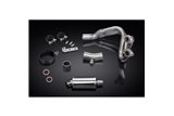 KAWASAKI ER6N ER6F 2006-11 SISTEMA DI SCARICO COMPLETO SILENZIATORE OVALE INOX DA 225 MM