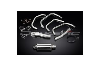 SISTEMA DI SCARICO COMPLETO KAWASAKI ZR7S SILENZIATORE OVALE INOX DA 225 MM