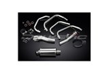 SISTEMA DI SCARICO COMPLETO KAWASAKI ZR7S SILENZIATORE OVALE INOX DA 225 MM